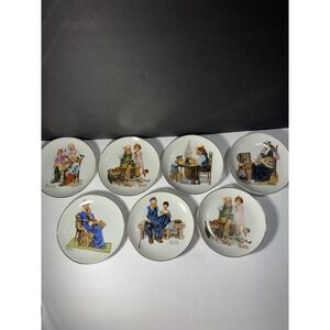 Norman Rockwell Collector Plates Set of 7 – 6.5" Decorative Japan 1984